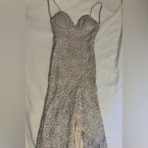Prom dress nude pink/silver